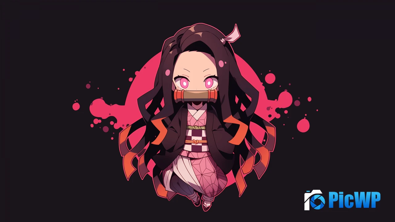 Nezuko Kamado (Demon Slayer) Minimalist 4K PC Wallpaper