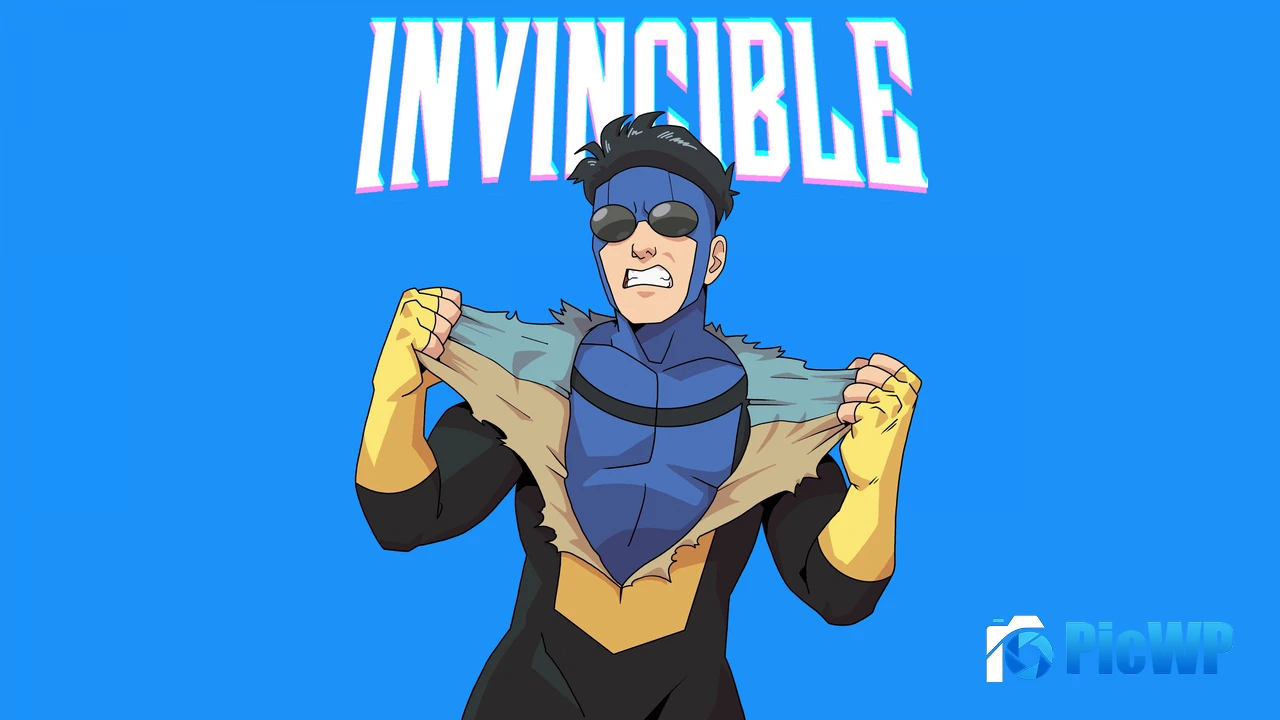 Invincible Blue background 4K PC Wallpaper