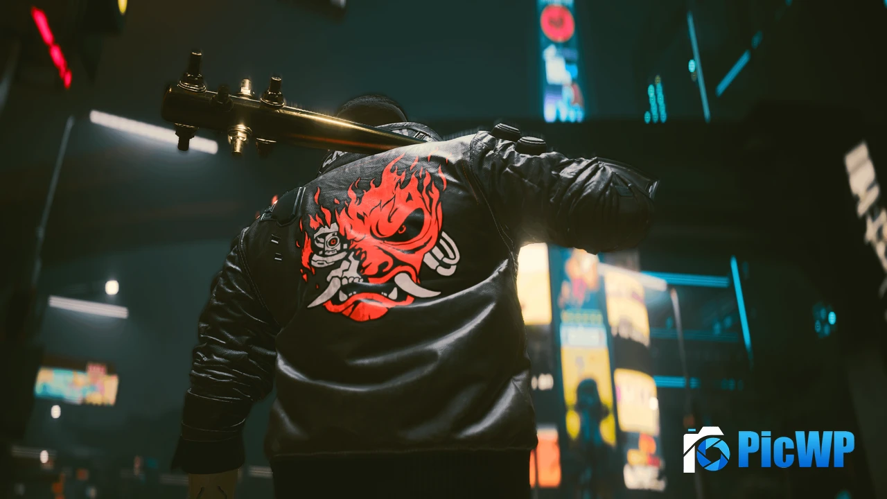 Samurai jacket Cyberpunk 2077 4K PC Wallpaper