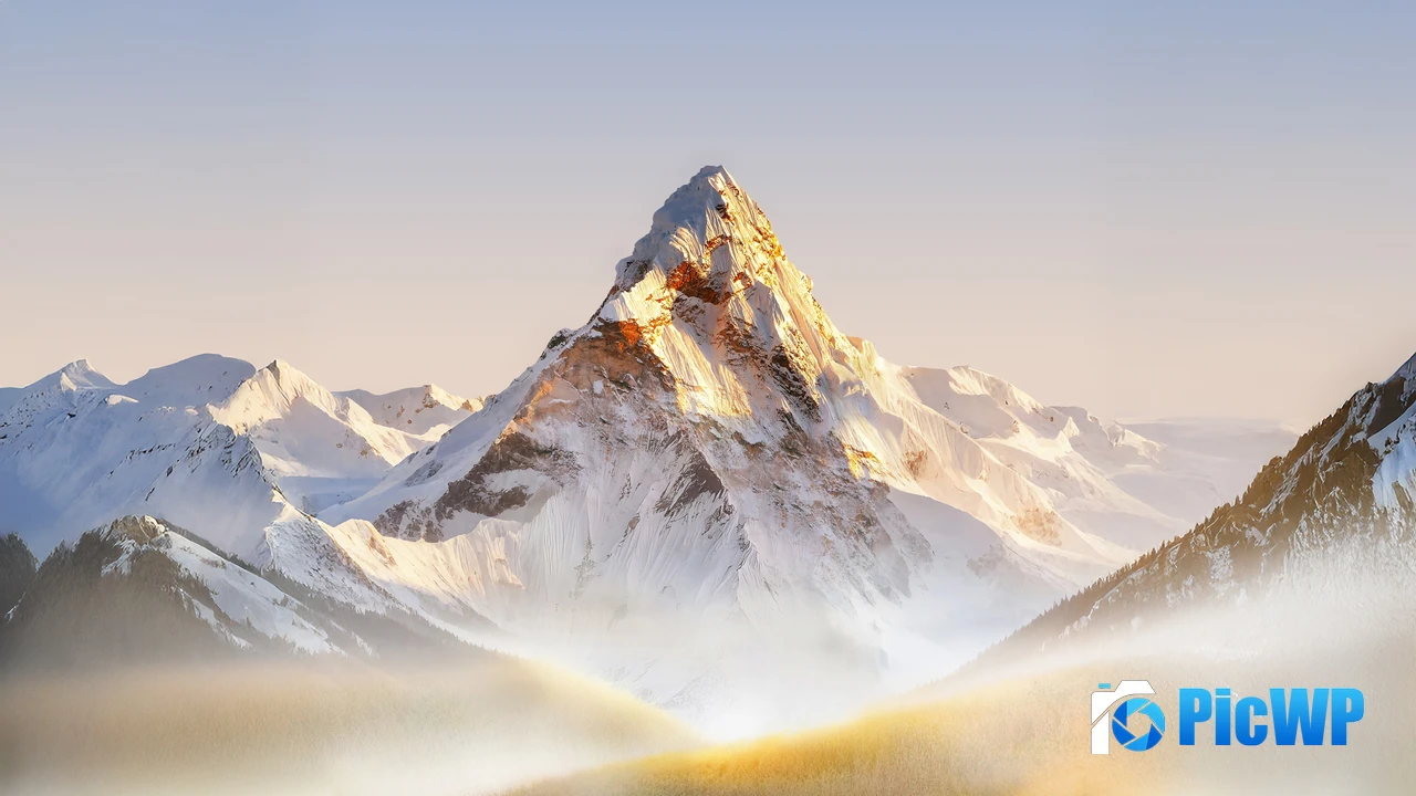 Mountain Landscape Foggy 4K PC Wallpaper