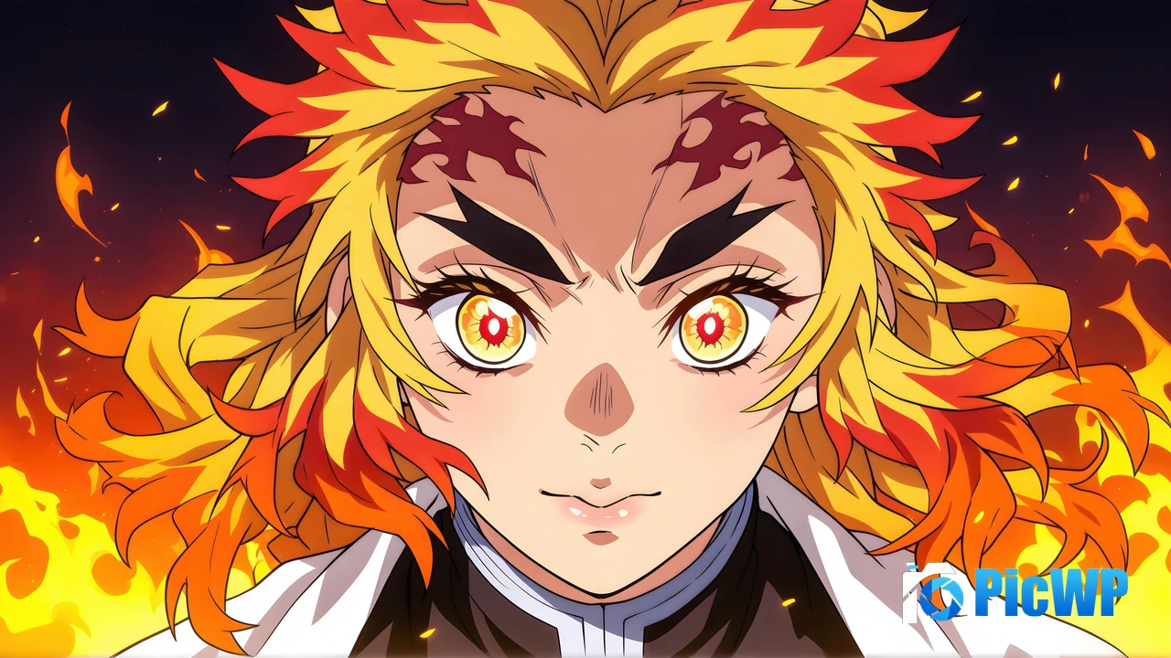 Kyojuro Rengoku Flame Breathing 4K PC Wallpaper