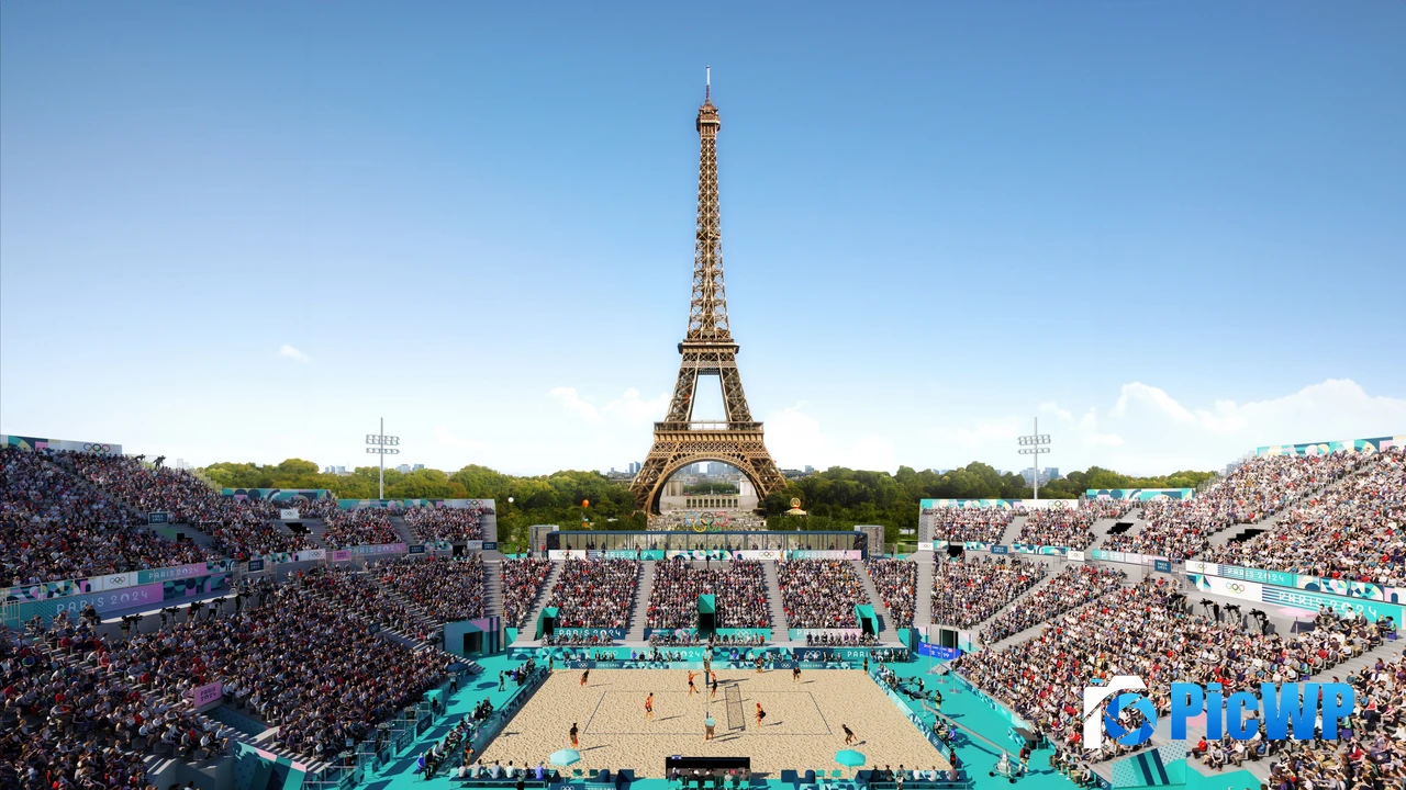 Paris 2024 Summer Olympics Volleyball 4K PC Wallpaper