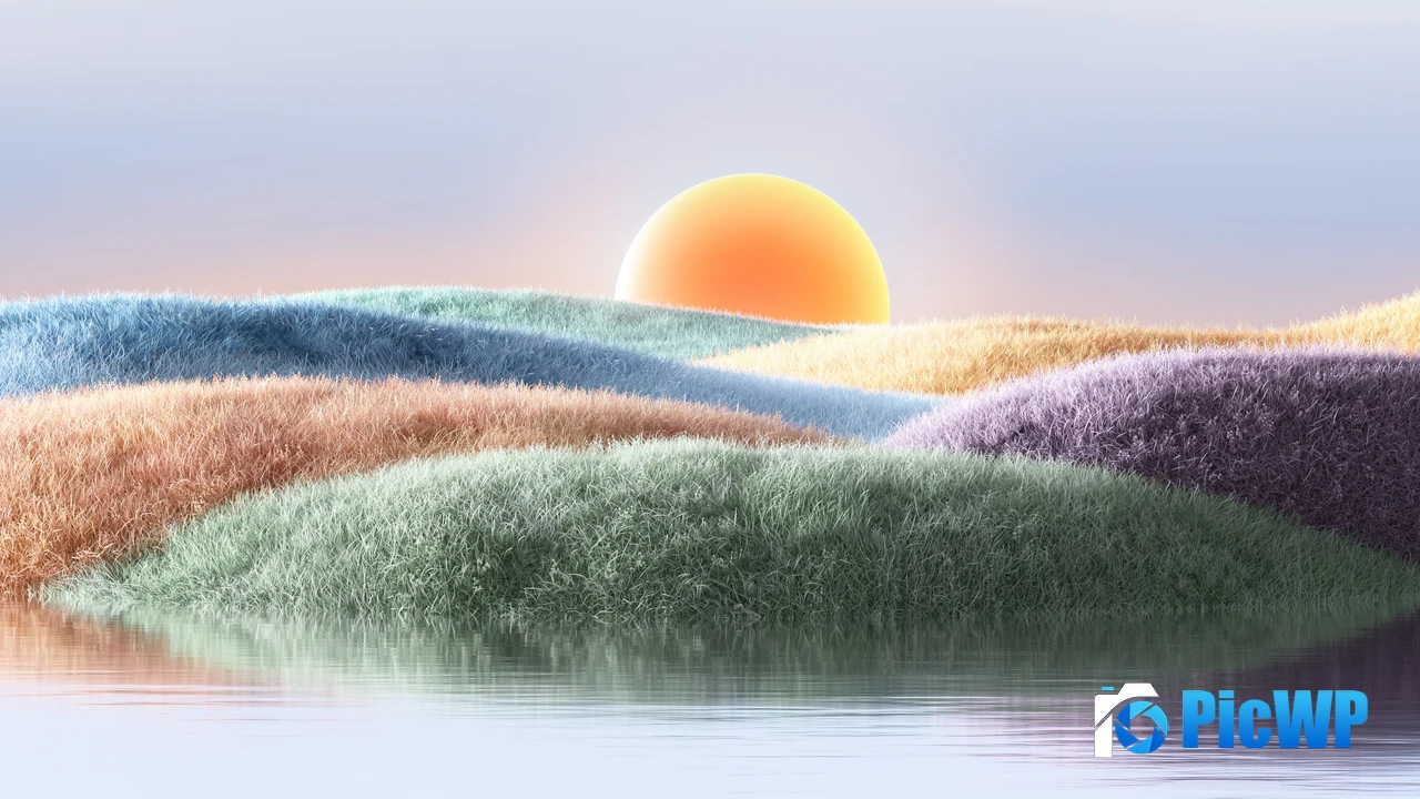 Sunset Microsoft Design 4K PC Wallpaper