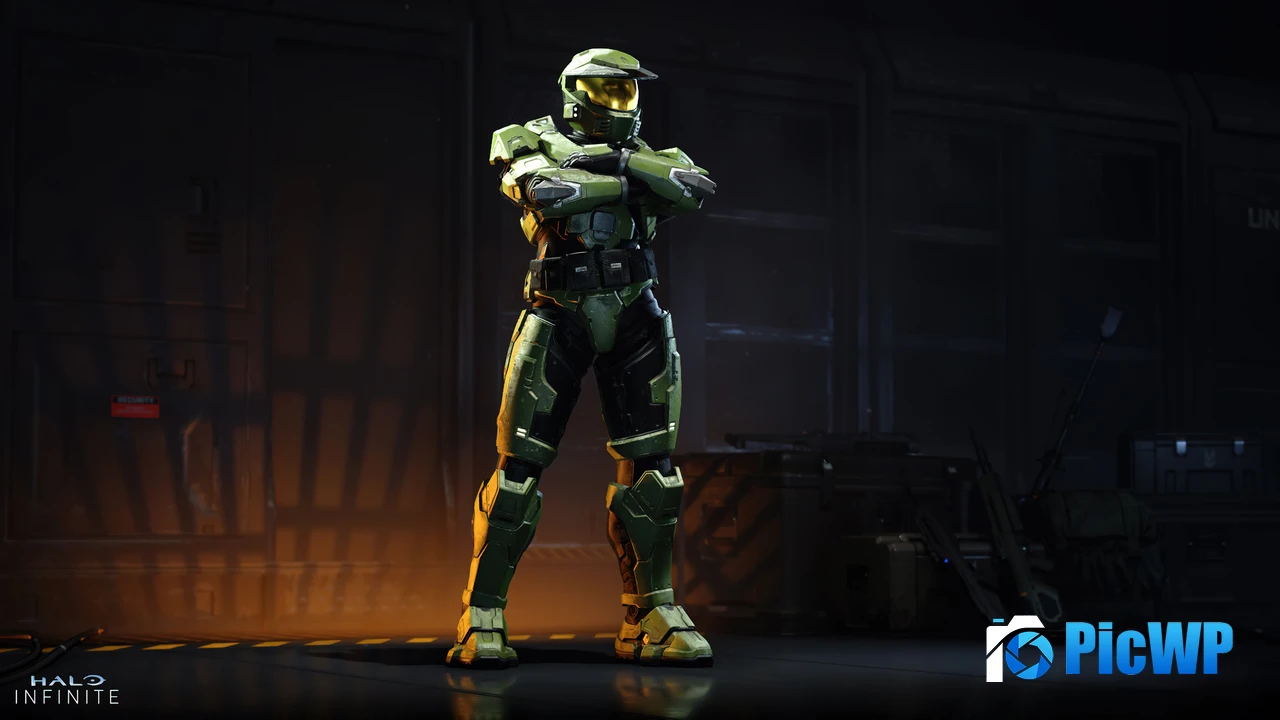 Master Chief’s iconic Mjolnir Mark V armor Halo 4K PC Wallpaper