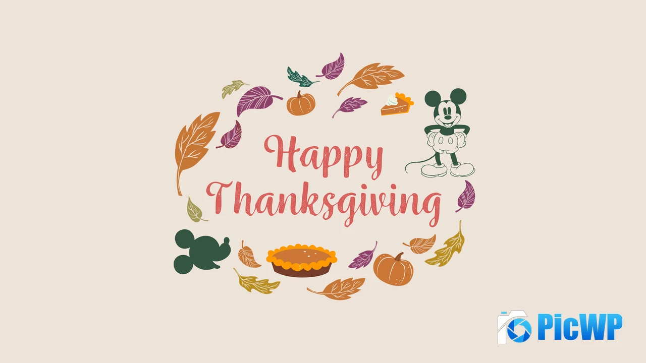 Happy Thanksgiving Disney 4K PC Wallpaper