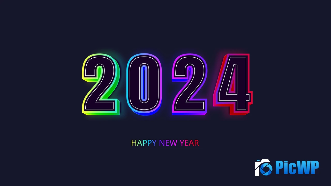 2024 Happy New Year 4K PC Wallpaper