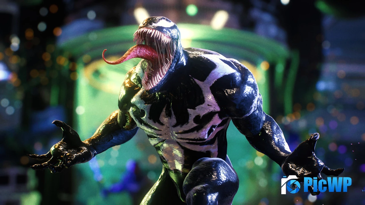 Venom Gameplay in Marvel's Spider-Man 2 4K PC Wallpaper