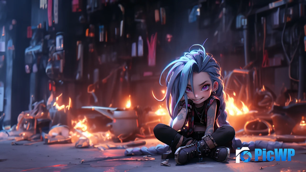 Jinx AI art 4K PC Wallpaper