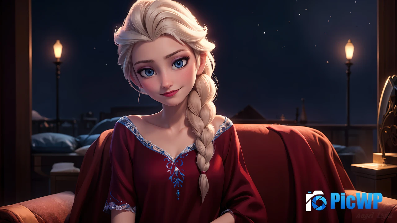 Elsa AI art 4K PC Wallpaper