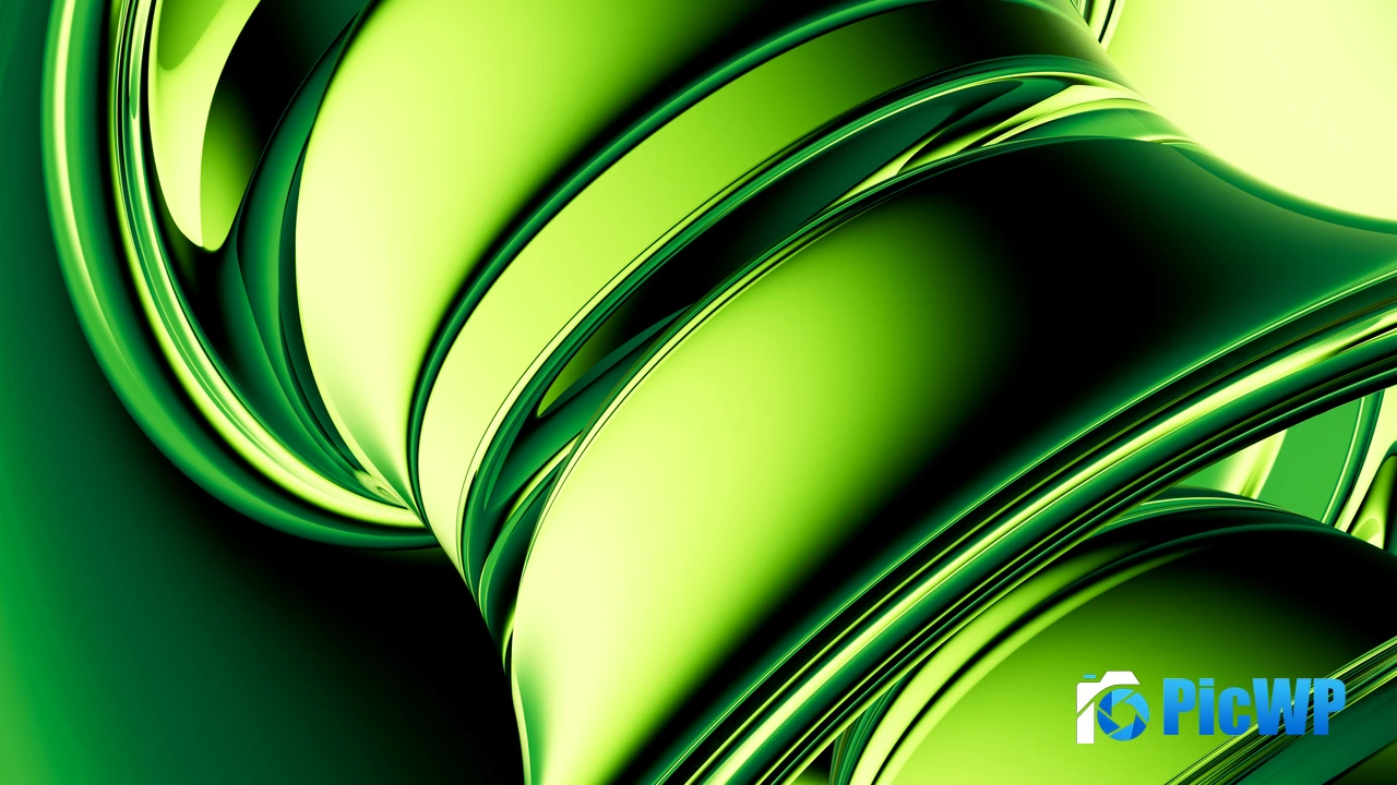 Metallic Green abstract 4K PC Wallpaper