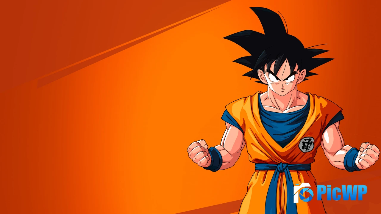 Goku Orange background 4K PC Wallpaper