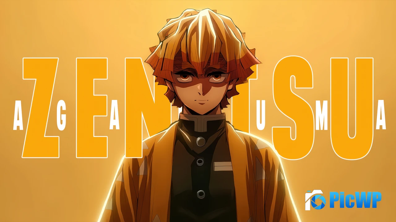 Zenitsu Agatsuma Character art 4K PC Wallpaper