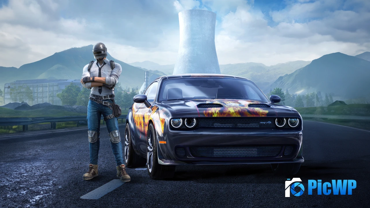 PUBG MOBILE Dodge Challenger SRT Hellcat 4K PC Wallpaper