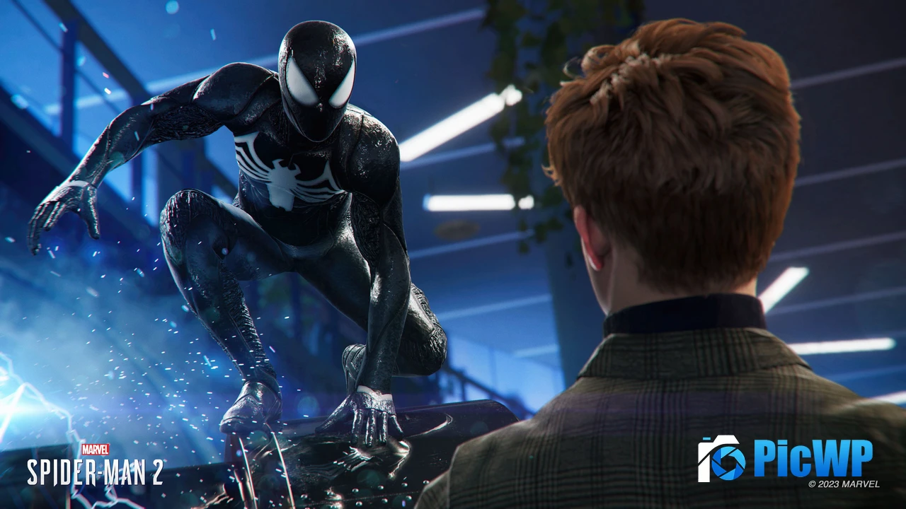 Symbiote suit Marvel's Spider-Man 2 4K PC Wallpaper