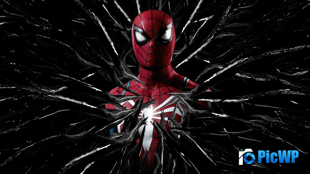 Venom in Insomniac's Spider-Man 2 Game 4K PC Wallpaper