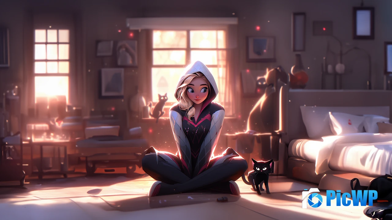 Gwen Stacy AI art 4K PC Wallpaper