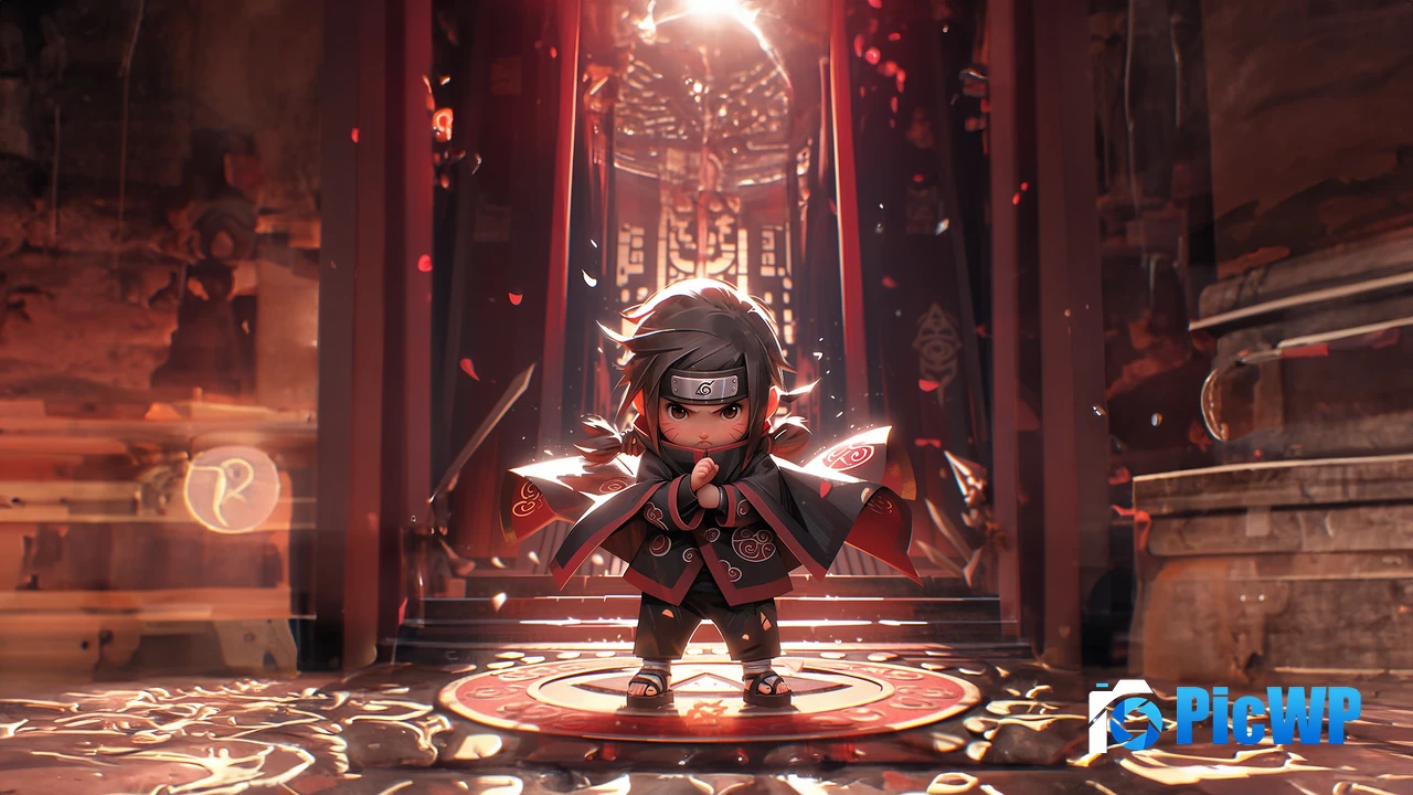 Itachi Uchiha Chibi 4K PC Wallpaper