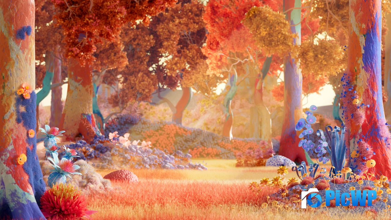 Autumn Forest Digital Art 4K PC Wallpaper