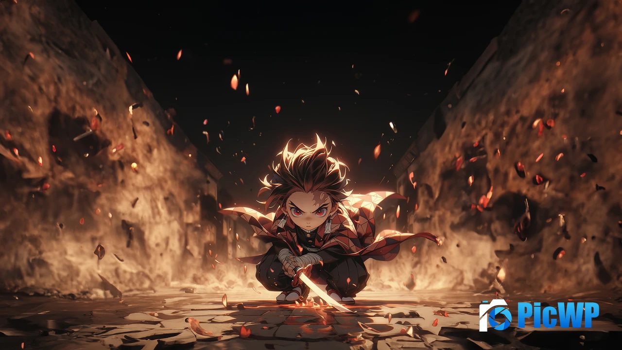 Tanjiro Kamado AI art 4K PC Wallpaper