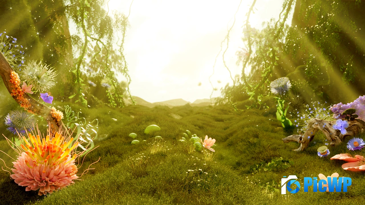 Mystical Forest Sunlight 4K PC Wallpaper