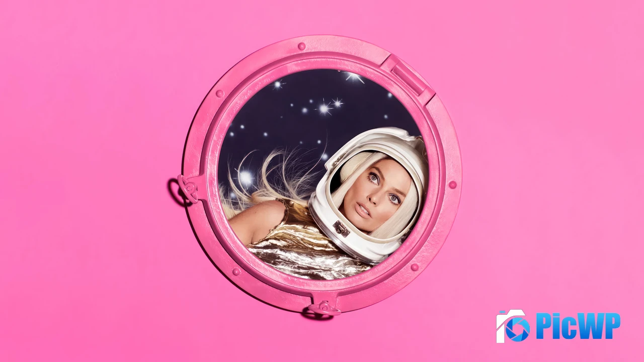 Margot Robbie as Barbie Pink aesthetic 4K PC Wallpaper