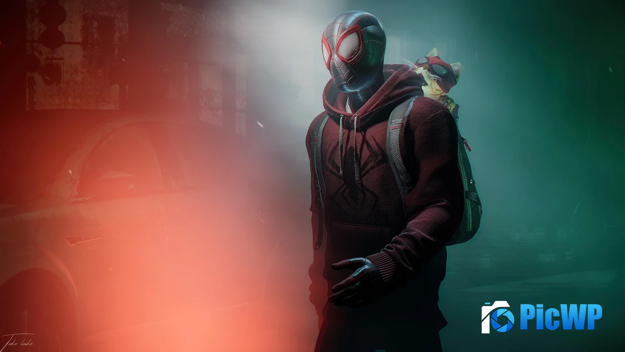 Spider-Man: Miles Morales Spider-Cat 4K PC Wallpaper