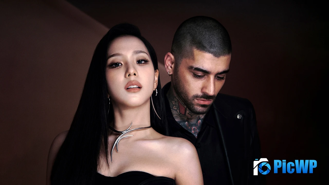 Jisoo x Zayn Malik Eyes Closed 4K PC Wallpaper