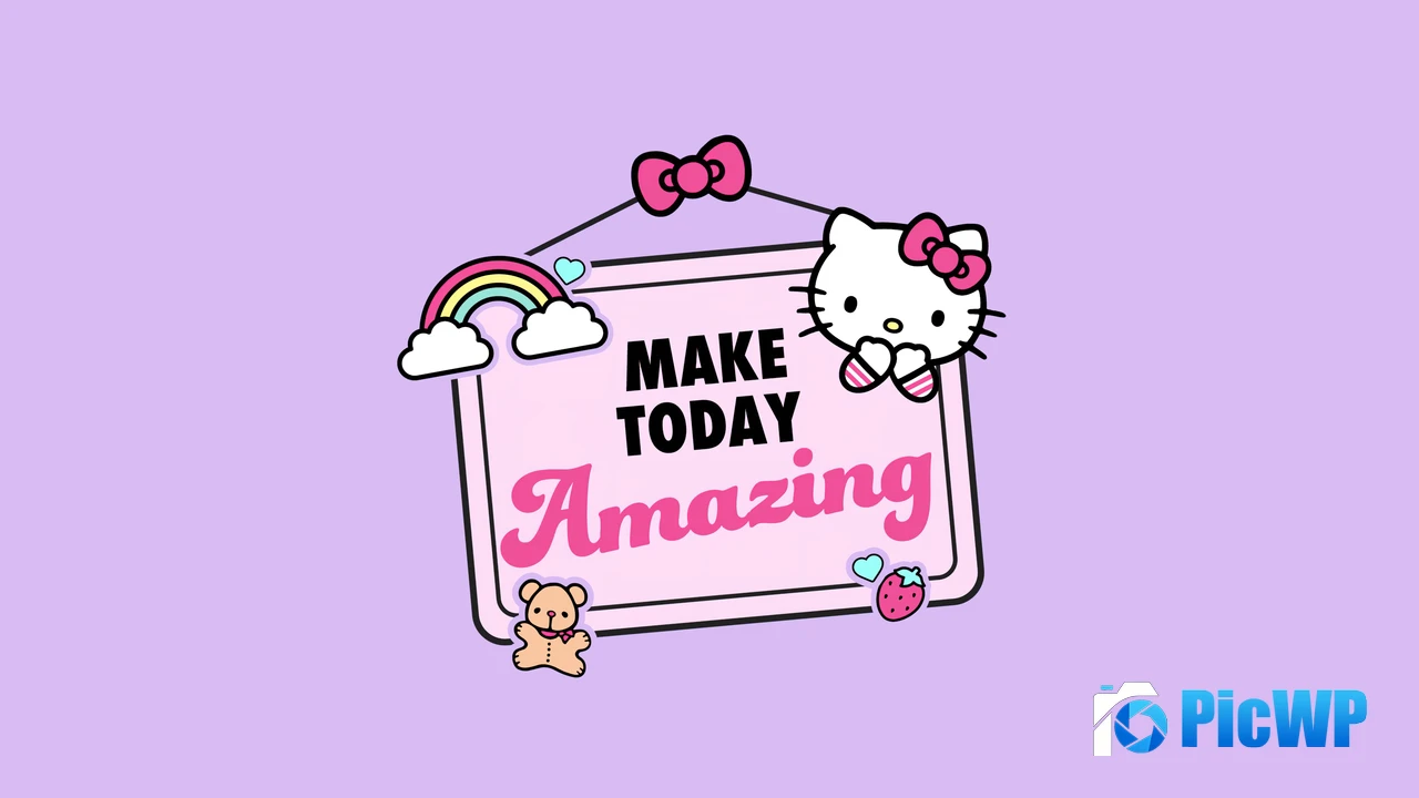 Make today Amazing Hello kitty quotes 4K PC Wallpaper