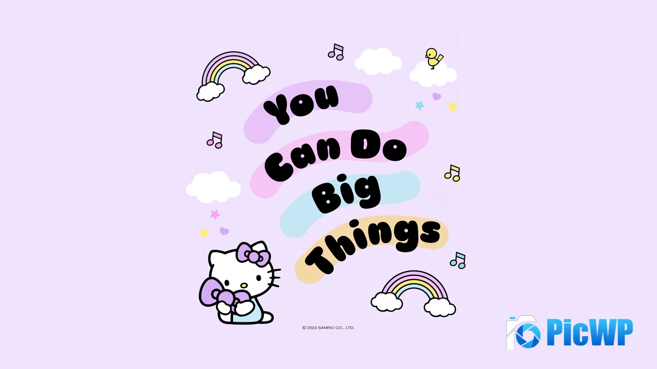 You Can Do It Hello Kitty 4K PC Wallpaper