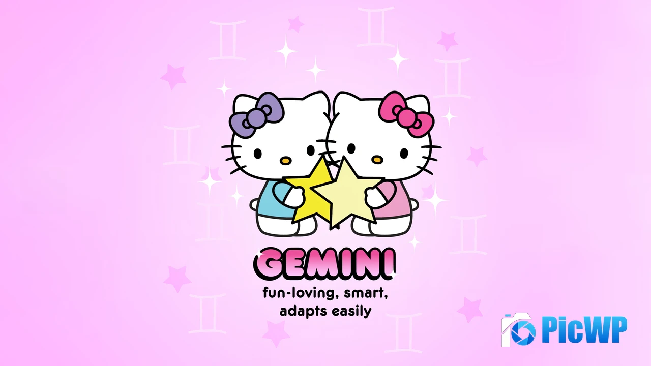 Gemini Hello Kitty 4K PC Wallpaper