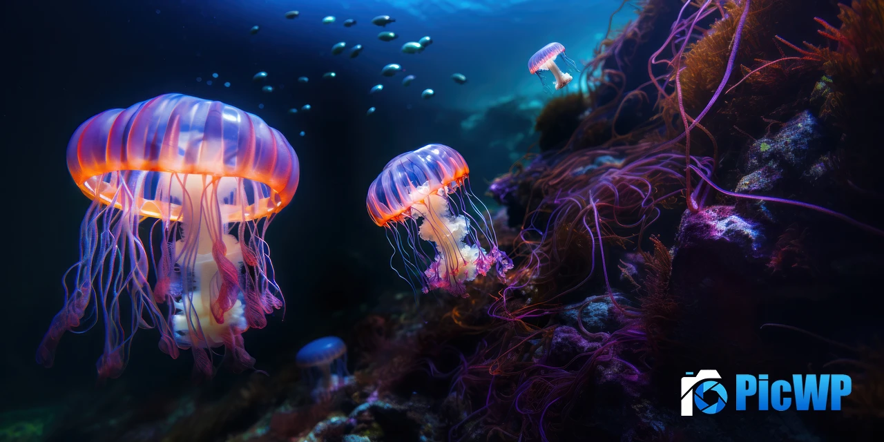 Jellyfishes Coral reef 4K PC Wallpaper