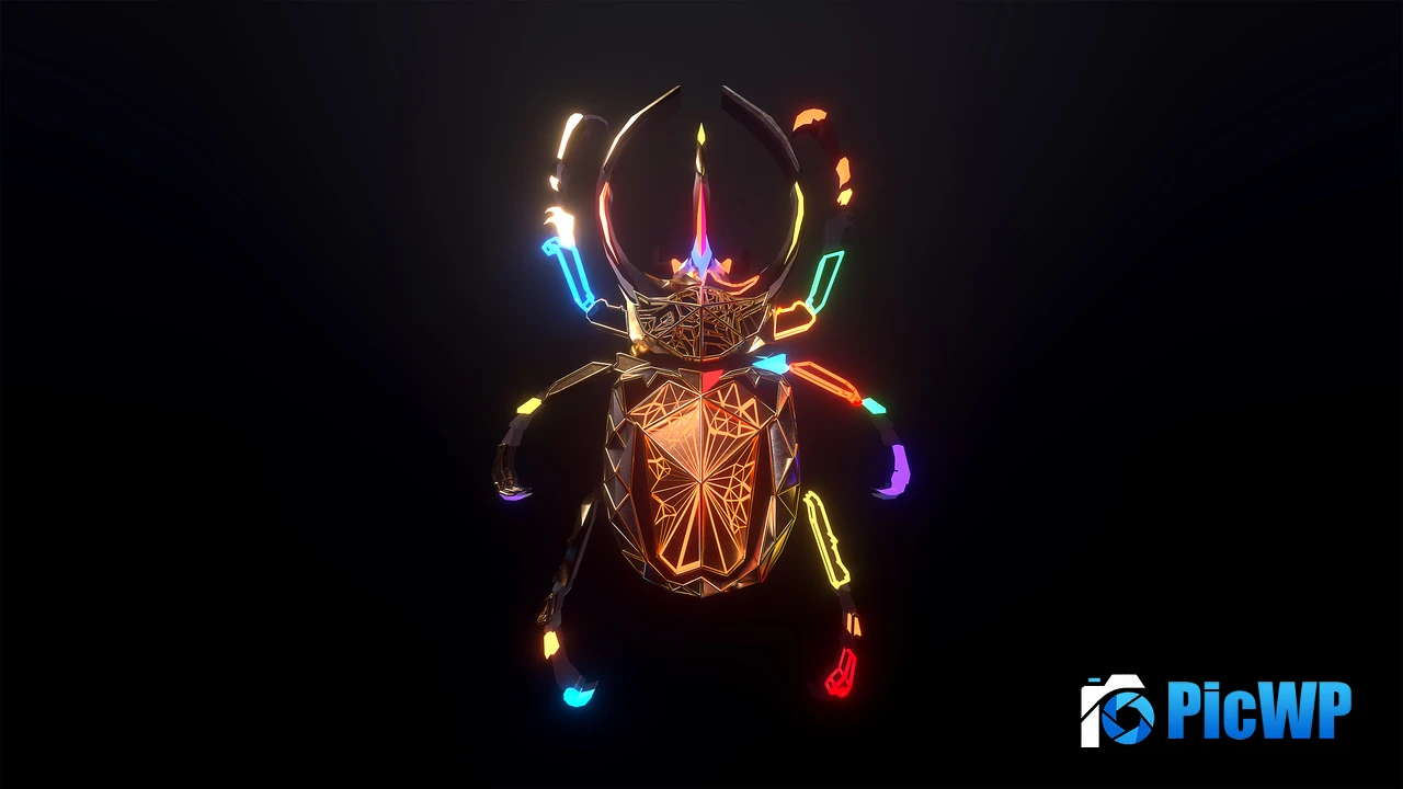 Colorful Beetle 4K PC Wallpaper