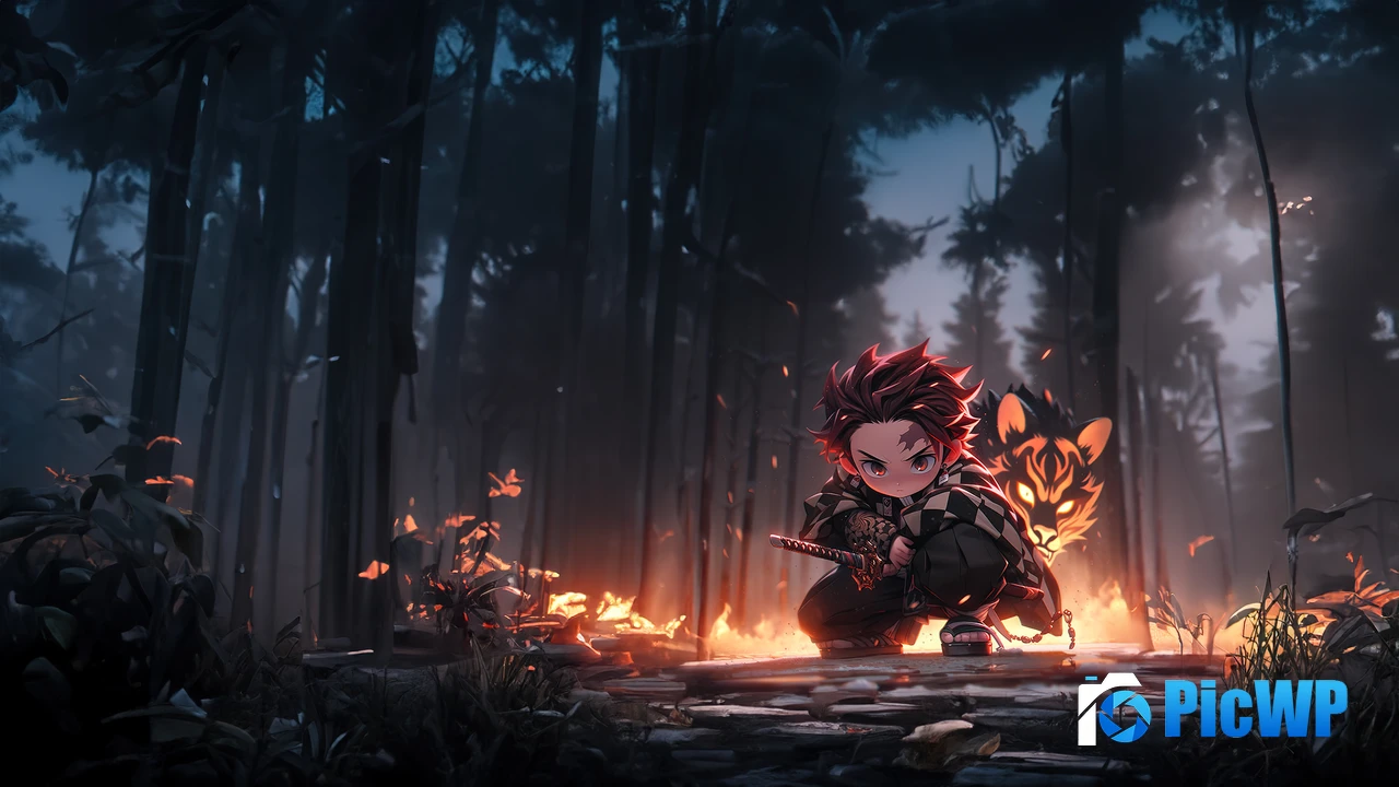 Tanjiro Kamado Cute anime 4K PC Wallpaper
