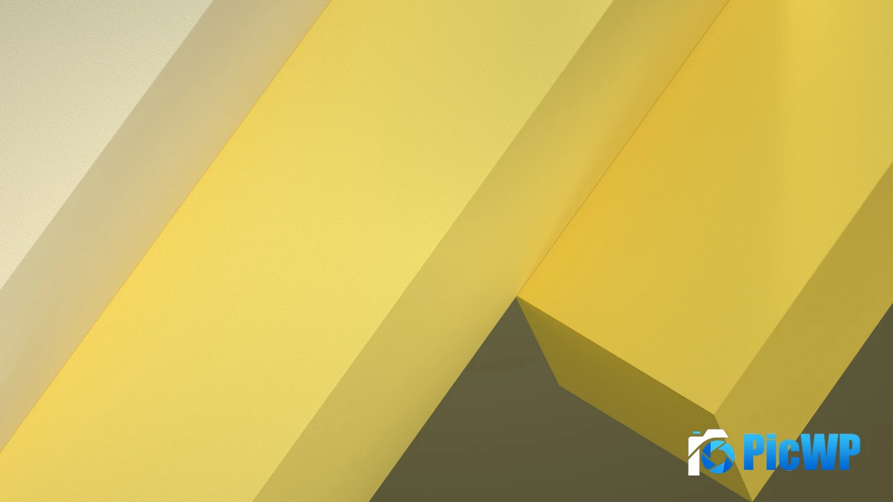 3D Yellow abstract 4K PC Wallpaper