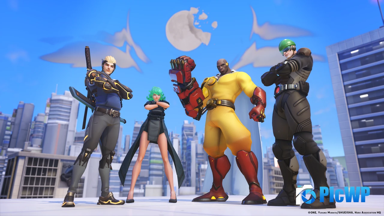 Overwatch 2 One Punch Man 4K PC Wallpaper