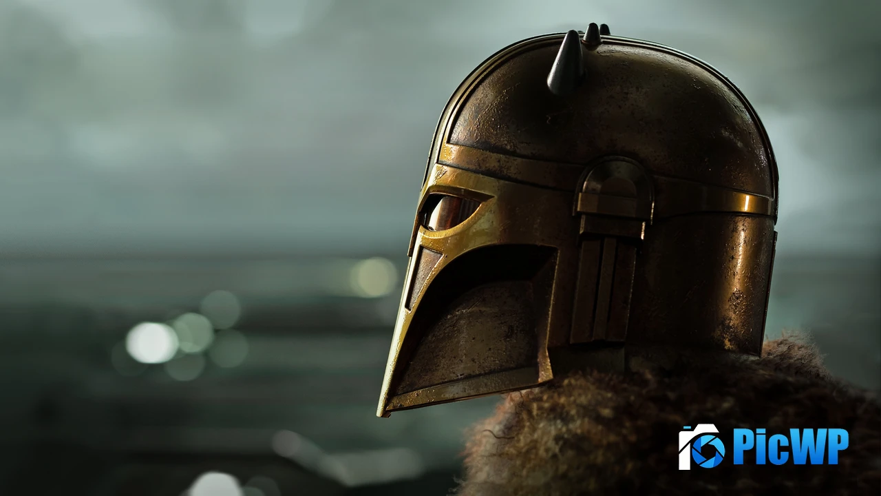 The Mandalorian Armorer helmet 4K PC Wallpaper