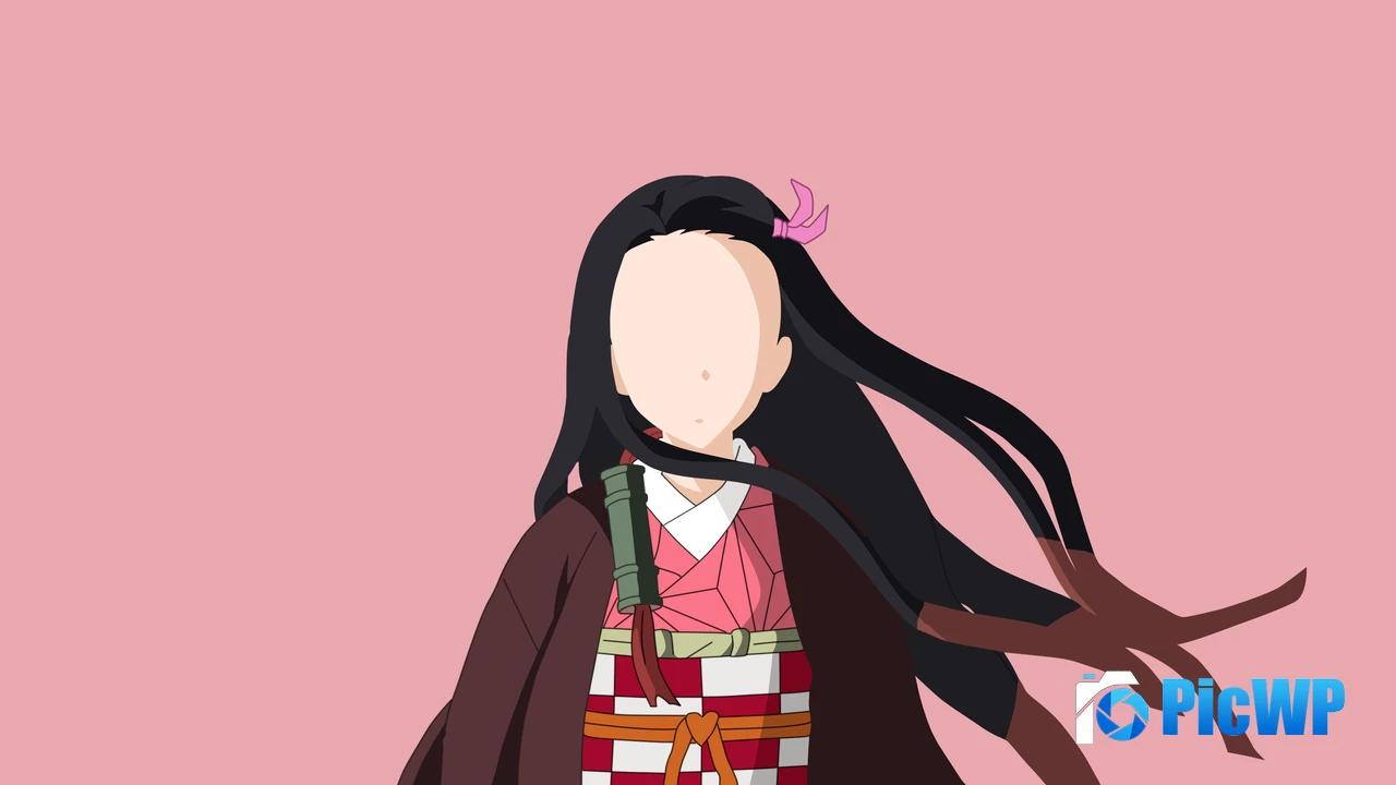 Nezuko Kamado Minimalist 4K PC Wallpaper