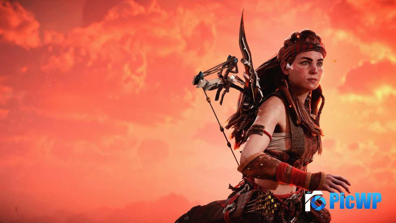 Aloy Sunset Orange 4K PC Wallpaper
