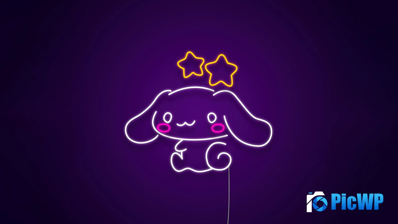 Cinnamoroll Neon 4K PC Wallpaper