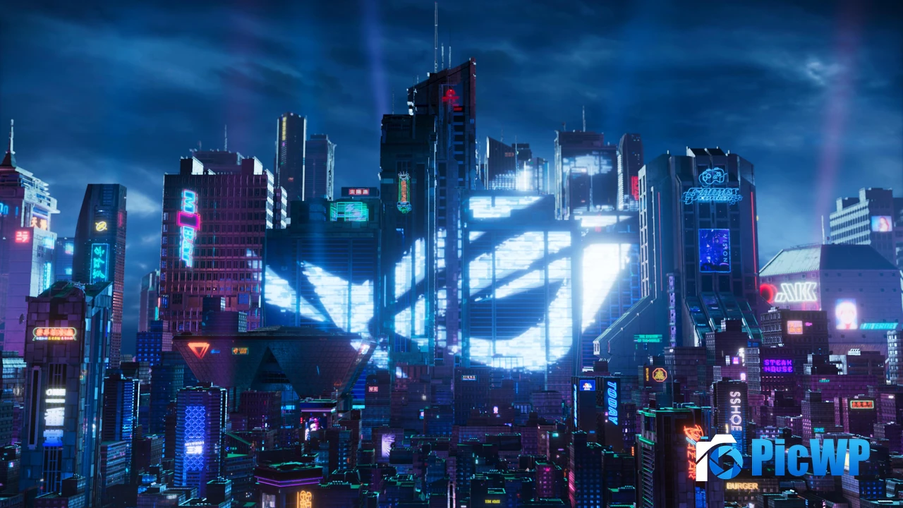 ASUS ROG Futuristic city 4K PC Wallpaper