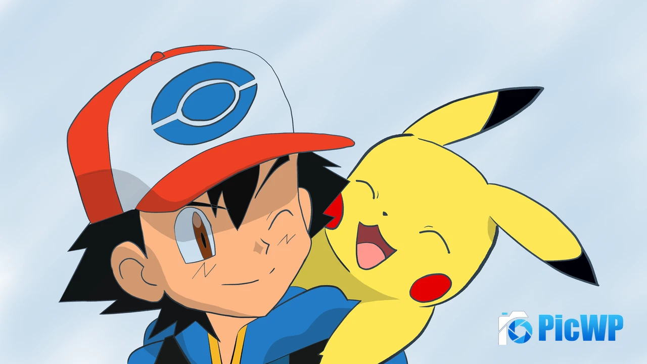Pikachu and Ash Ketchum in Pokemon 4K PC Wallpaper