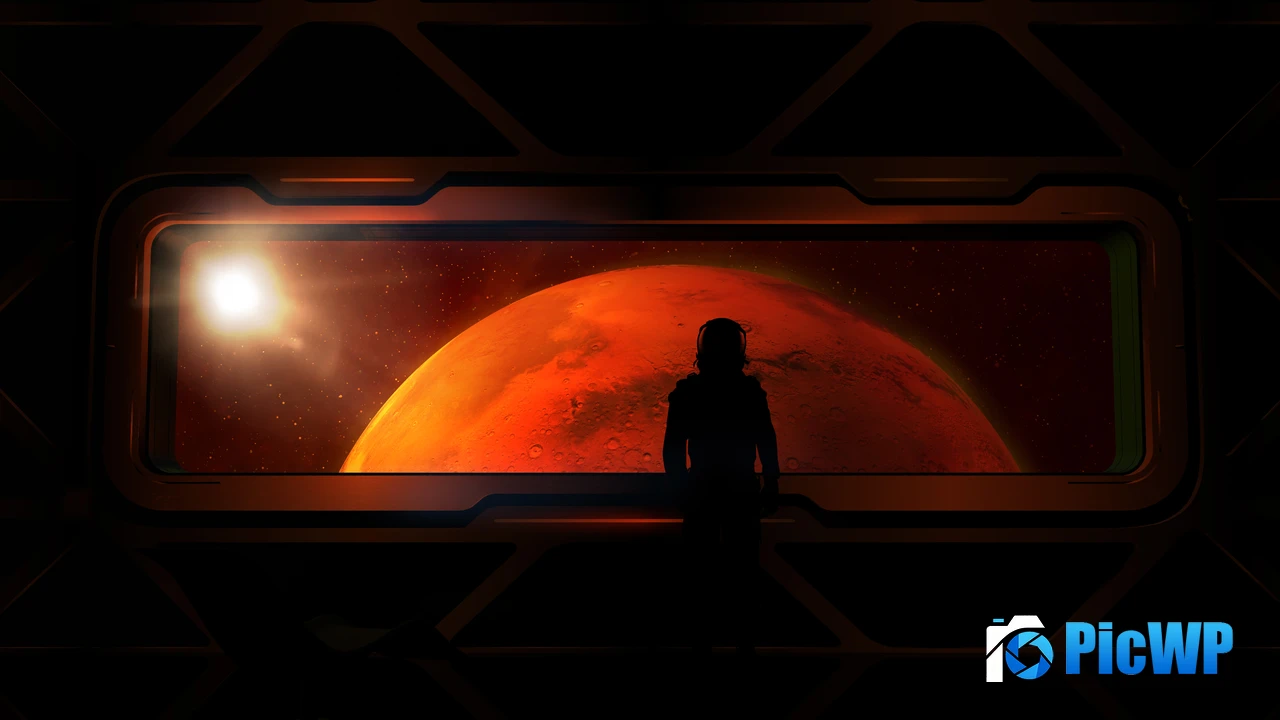Astronaut Silhouette 4K PC Wallpaper