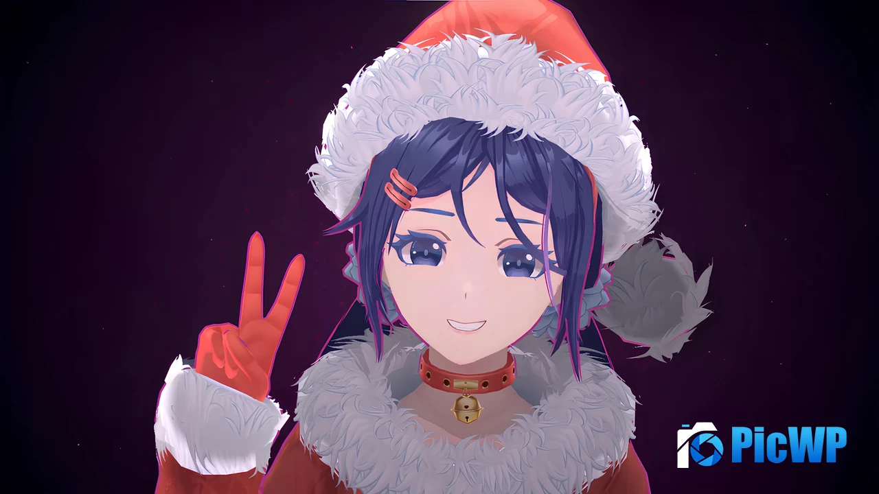Mita (MiSide) Santa Claus 4K PC Wallpaper