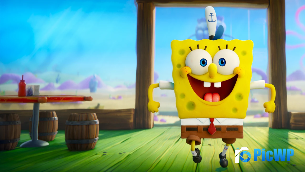 SpongeBob smiley face Cartoon 4K PC Wallpaper