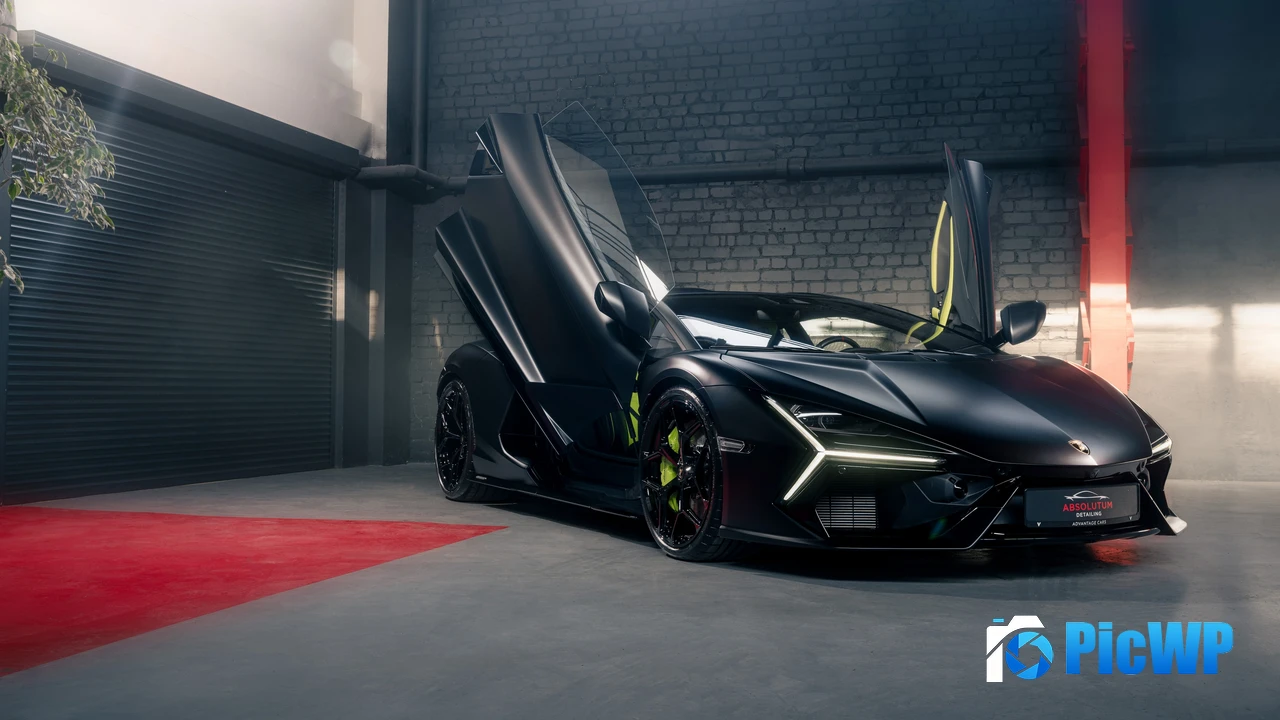 Lamborghini Revuelto Matte black 4K PC Wallpaper