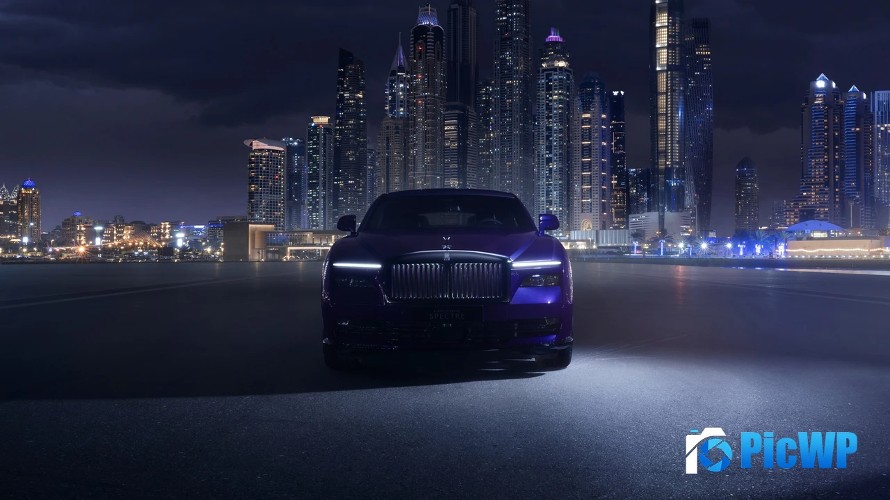 Rolls-Royce Black Badge Spectre Night 4K PC Wallpaper