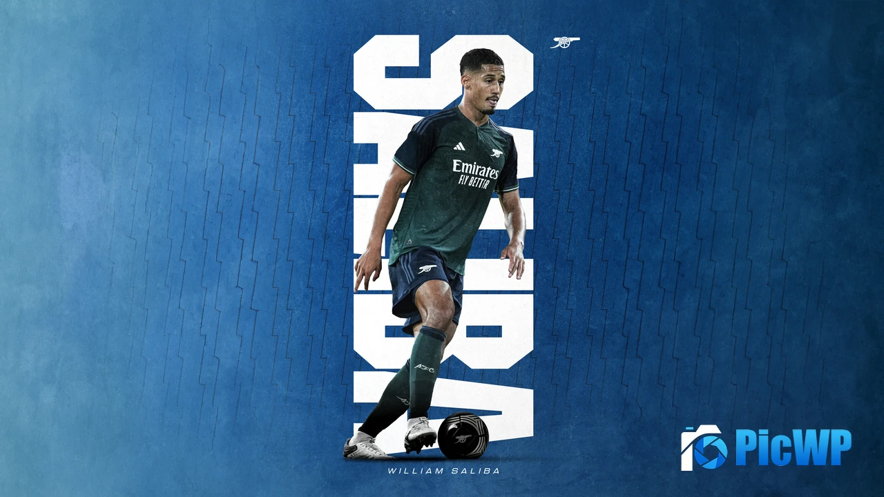 William Saliba Arsenal FC 4K PC Wallpaper