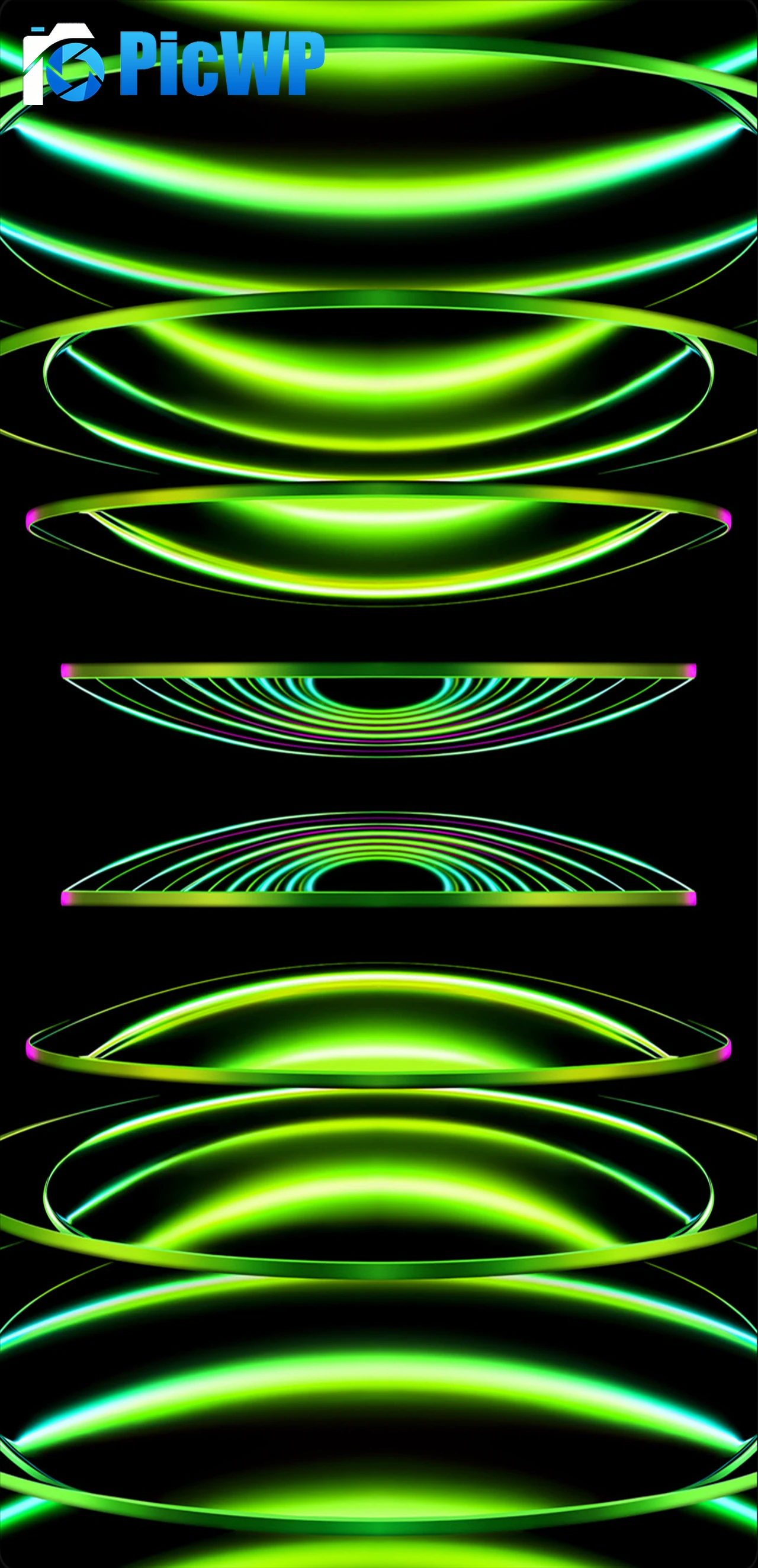 iPad Pro M2 Green abstract 6K Mobile Wallpaper