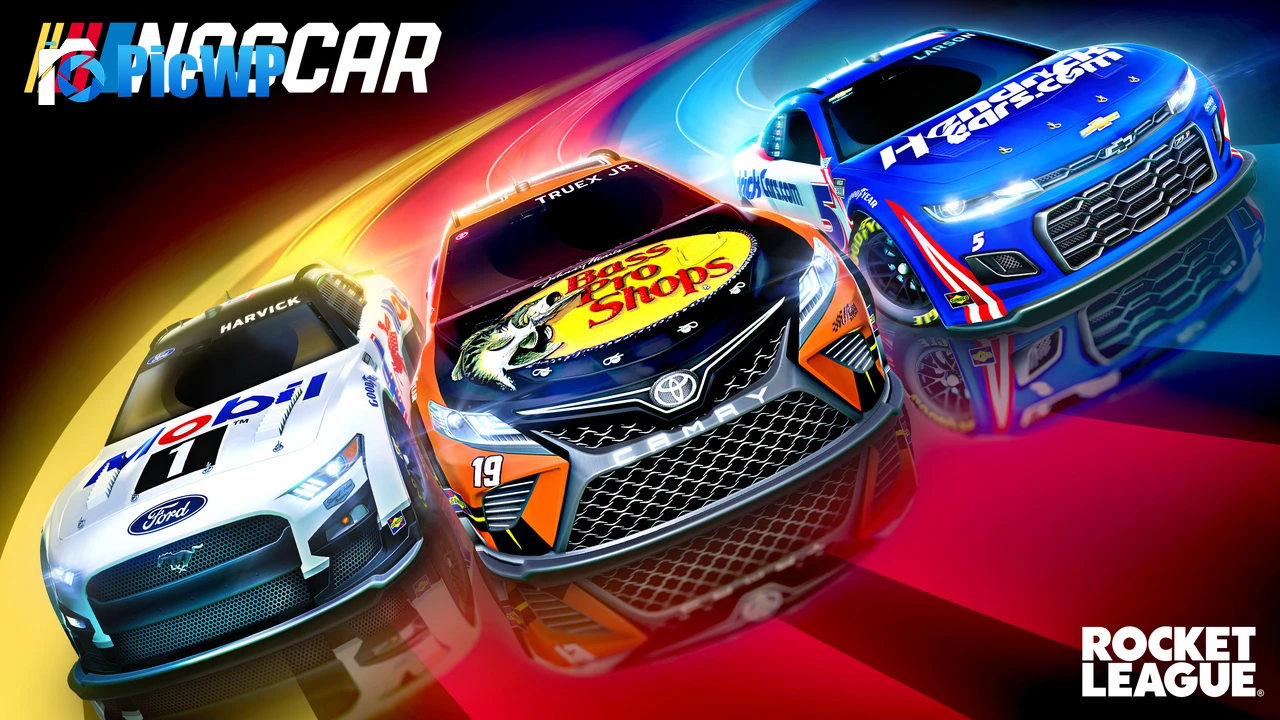 NASCAR Rocket League 4K PC Wallpaper
