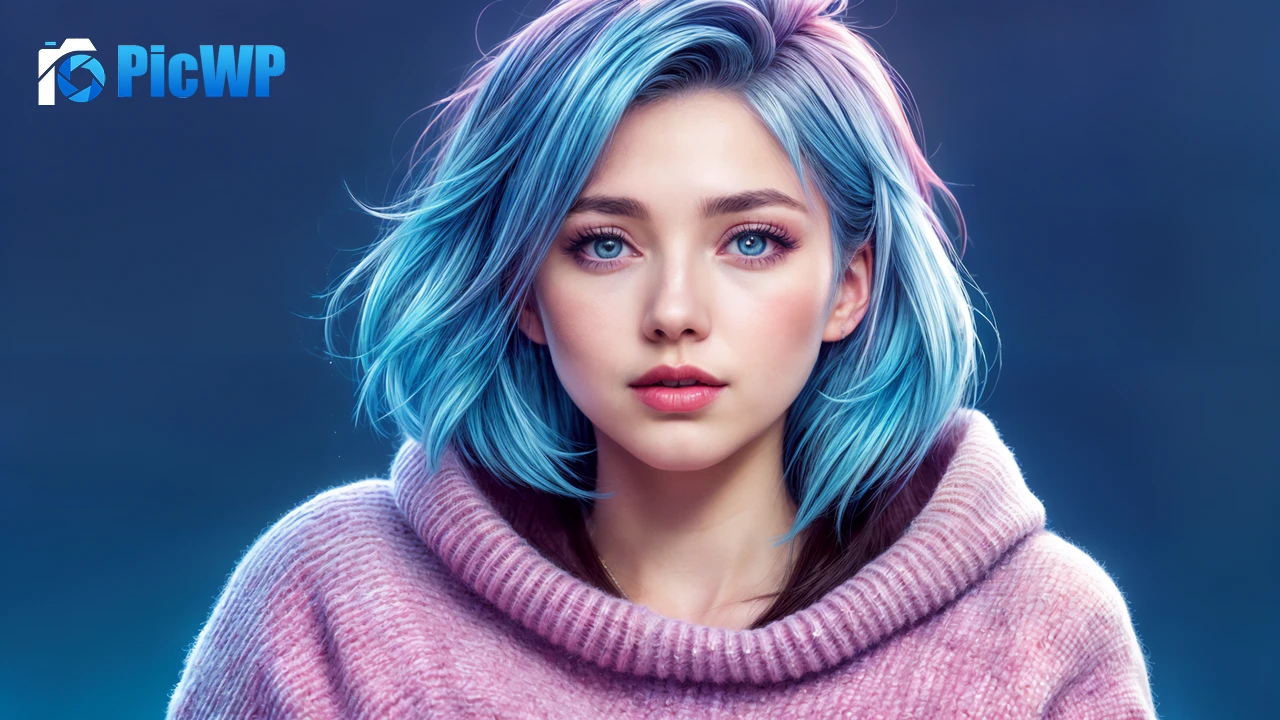 Blue eyes Asian Girl 4K PC Wallpaper